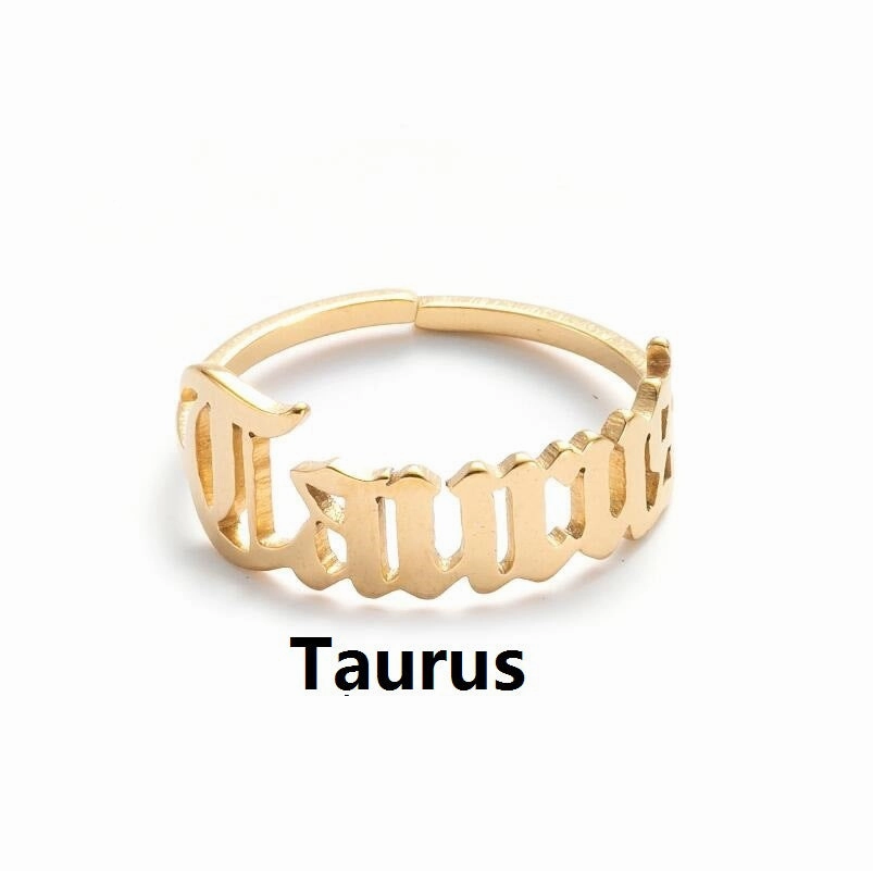 Wholesale Vintage English Alphabet Stainless Steel Rings