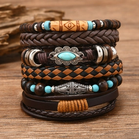 Wholesale Vintage Flower Peacock Feather Heart Shape Wooden Beads