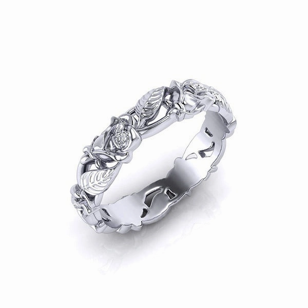 Wholesale Vintage Flowers and Leaves Copper Rings