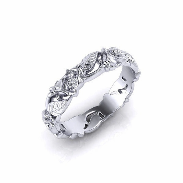Wholesale Vintage Flowers and Leaves Copper Rings