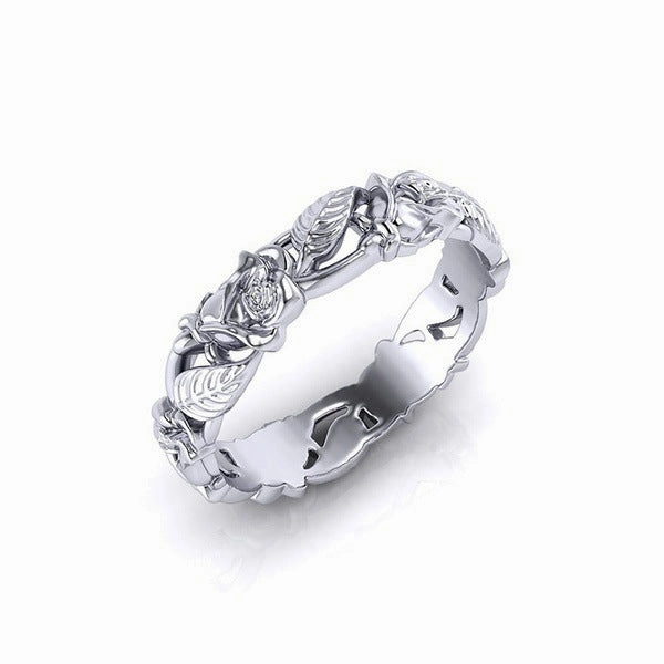 Wholesale Vintage Flowers and Leaves Copper Rings
