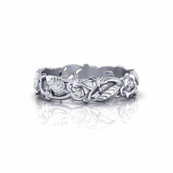 Wholesale Vintage Flowers and Leaves Copper Rings