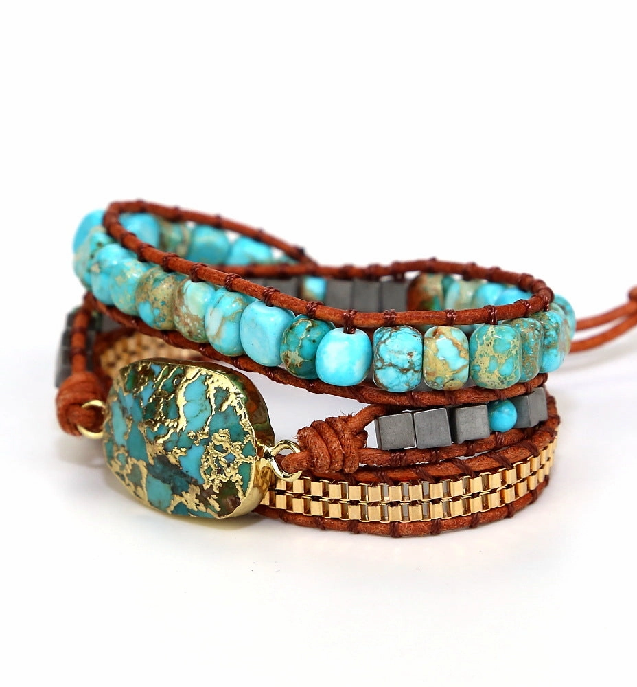 Wholesale Vintage Gold Wire Pine Alloy Chain Bracelets