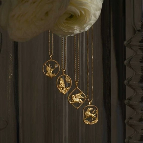 Wholesale Vintage Greek Goddess Gold Plated Copper Necklaces