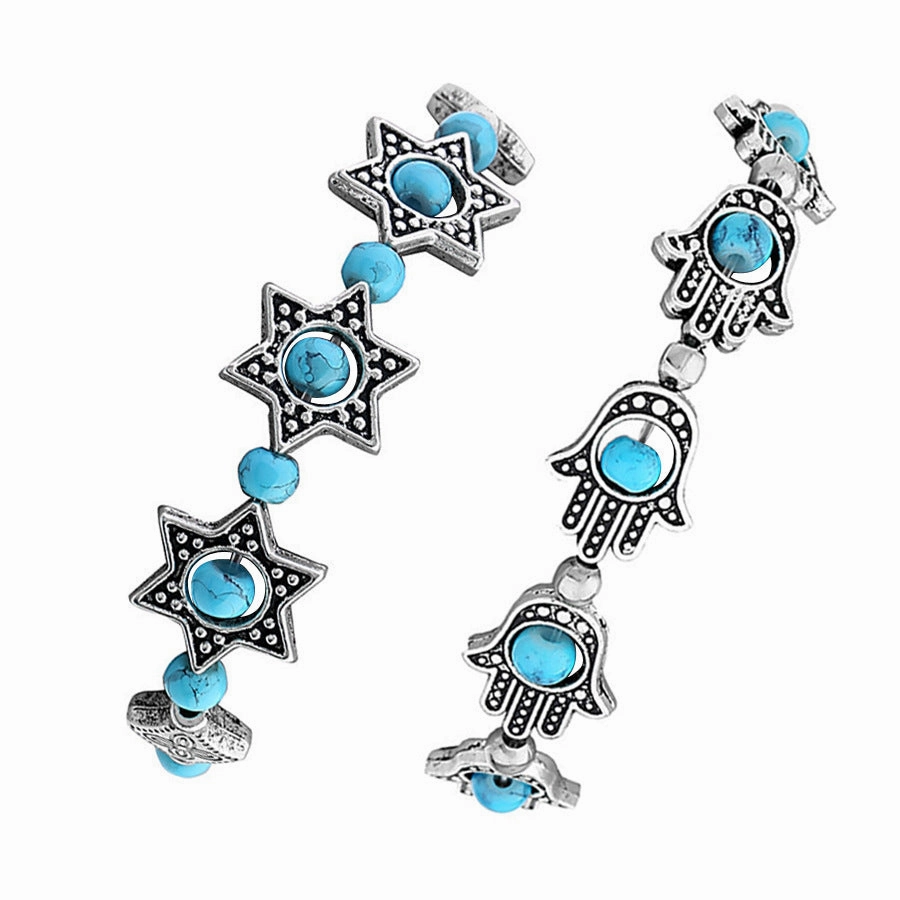 Wholesale Vintage Hexagram Alloy Bracelets