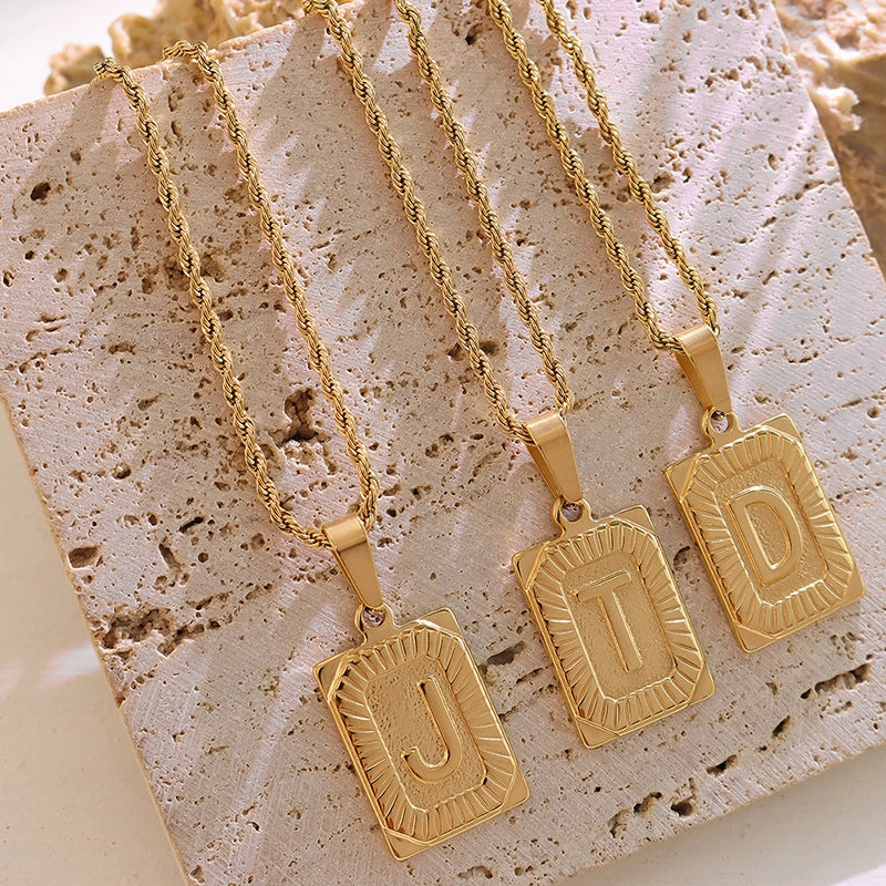 Wholesale Vintage High-end Gold-plated Titanium Steel Necklace