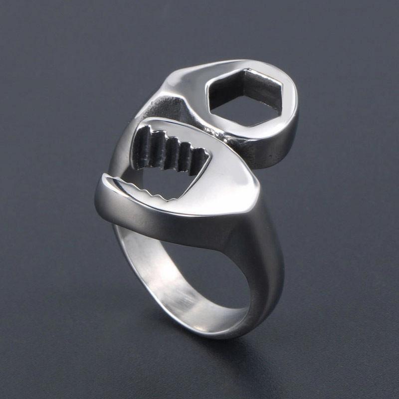 Wholesale Vintage Locomotive Wrench Metal Rings
