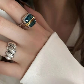 Wholesale Vintage Moonstone Pearl Copper Rings