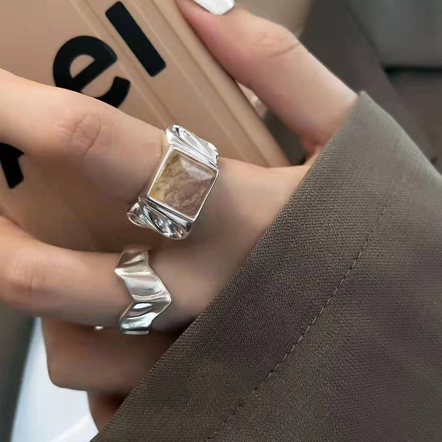 Wholesale Vintage Moonstone Pearl Copper Rings