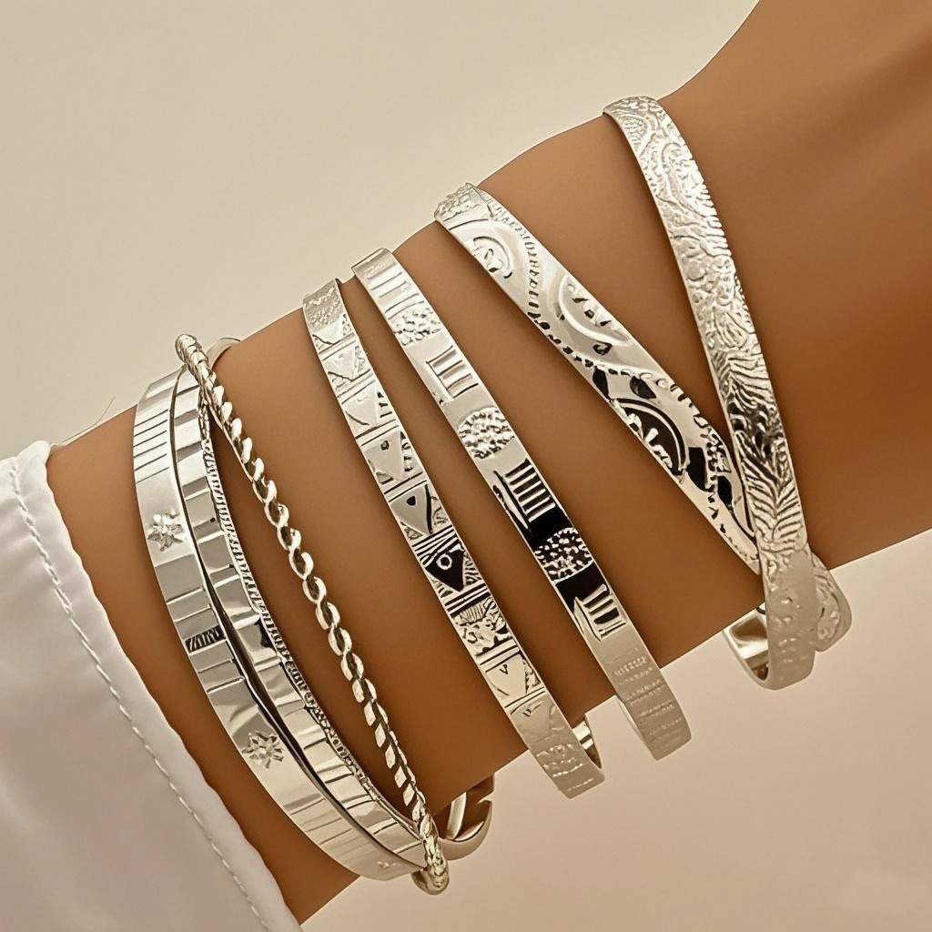Wholesale Vintage multi-layered diamond pattern bracelet