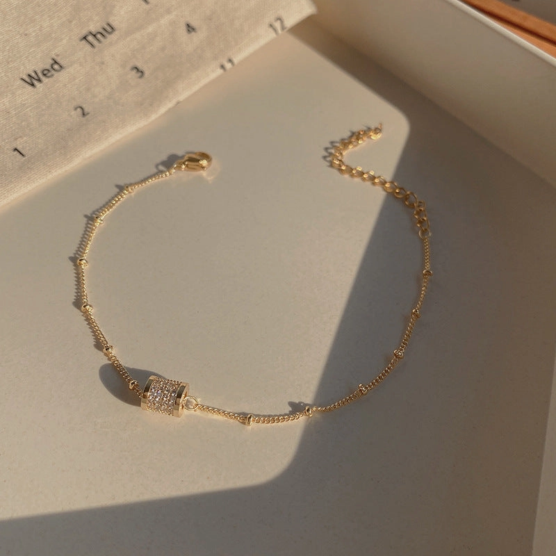 Wholesale Vintage Pearl Niche Advanced Titanium Steel Bracelet For Women