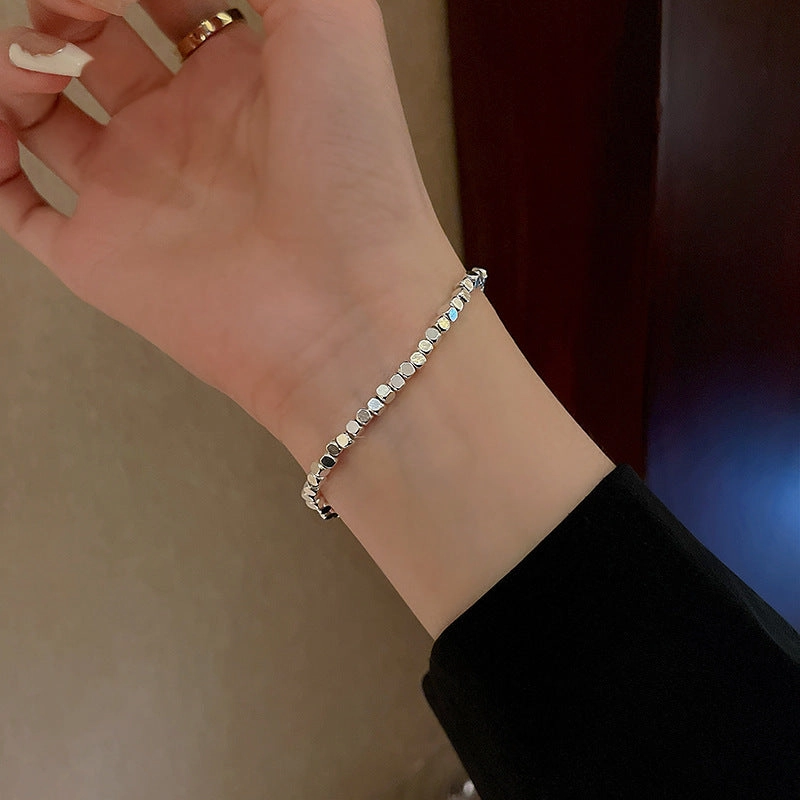 Wholesale Vintage Pearl Niche Advanced Titanium Steel Bracelet For Women