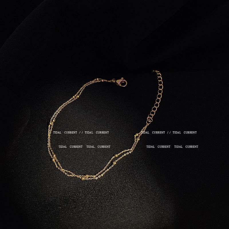 Wholesale Vintage Pearl Niche Advanced Titanium Steel Bracelet For Women