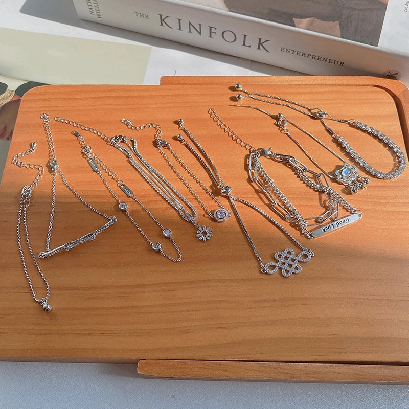 Wholesale Vintage Pearl Niche Advanced Titanium Steel Bracelet For Women
