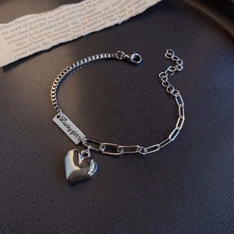 Wholesale Vintage Pearl Niche Advanced Titanium Steel Bracelet For Women