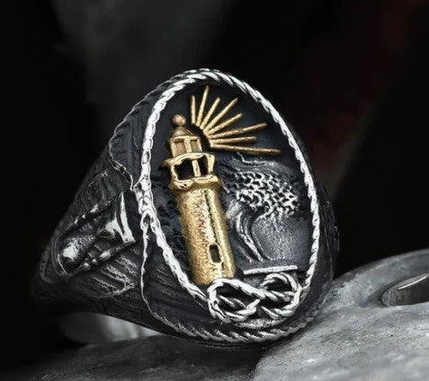 Wholesale Vintage Sea Life Titanium Steel Ring