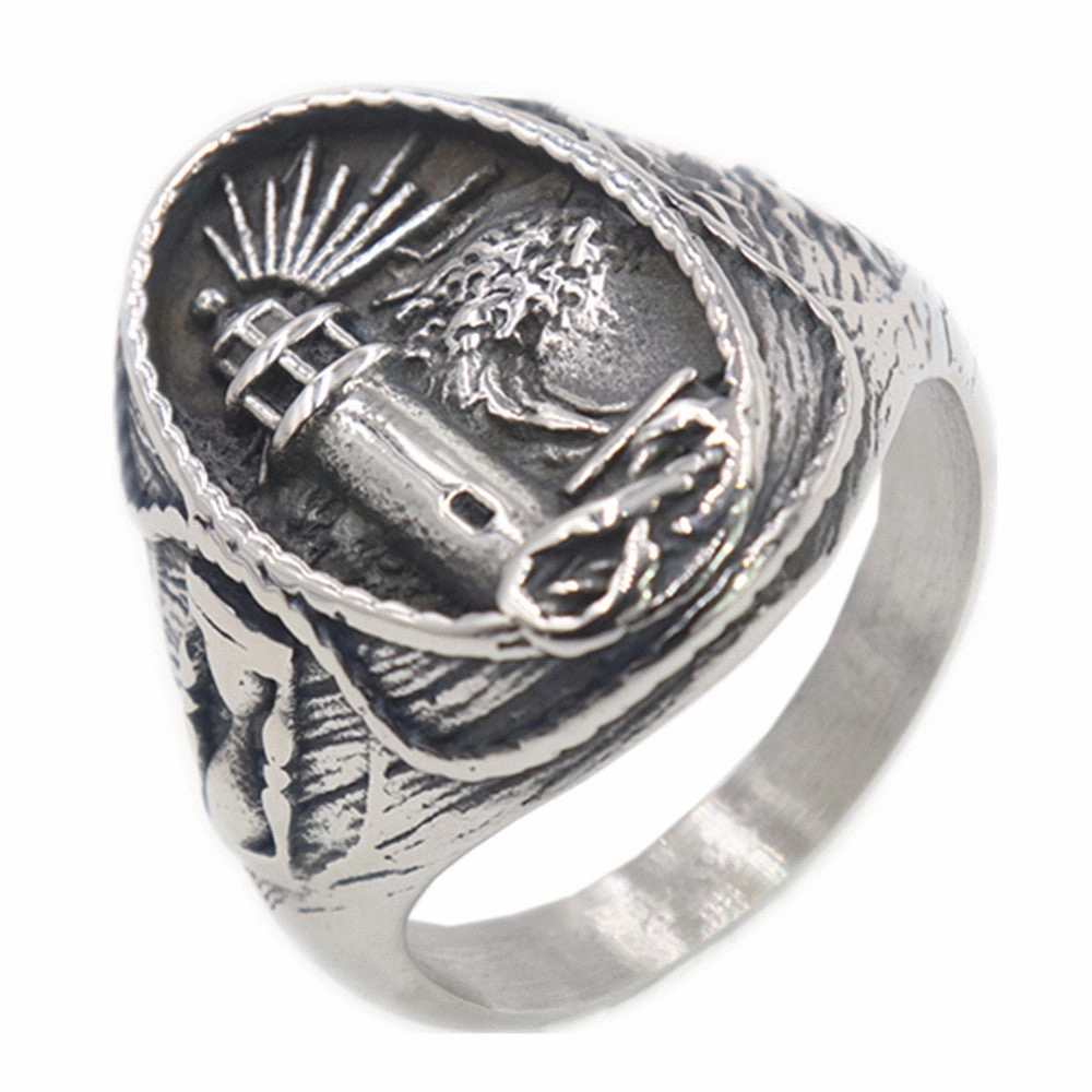 Wholesale Vintage Sea Life Titanium Steel Ring