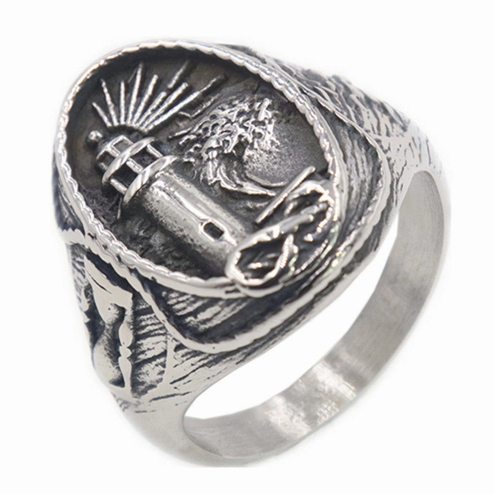 Wholesale Vintage Sea Life Titanium Steel Ring