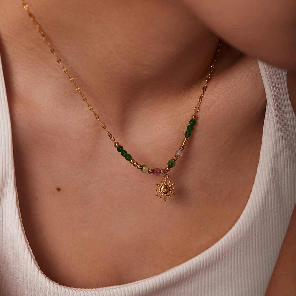 Wholesale Vintage Sun Stainless Steel Necklaces