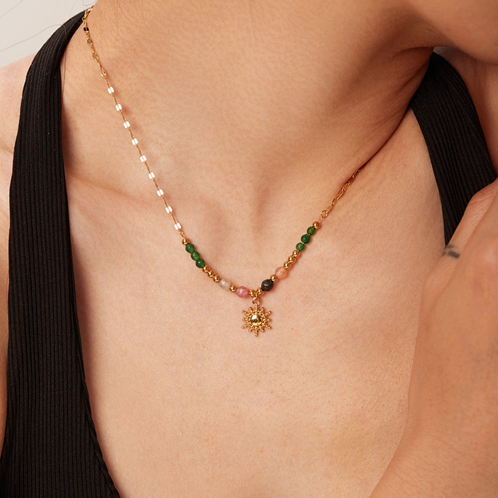 Wholesale Vintage Sun Stainless Steel Necklaces