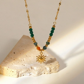 Wholesale Vintage Sun Stainless Steel Necklaces