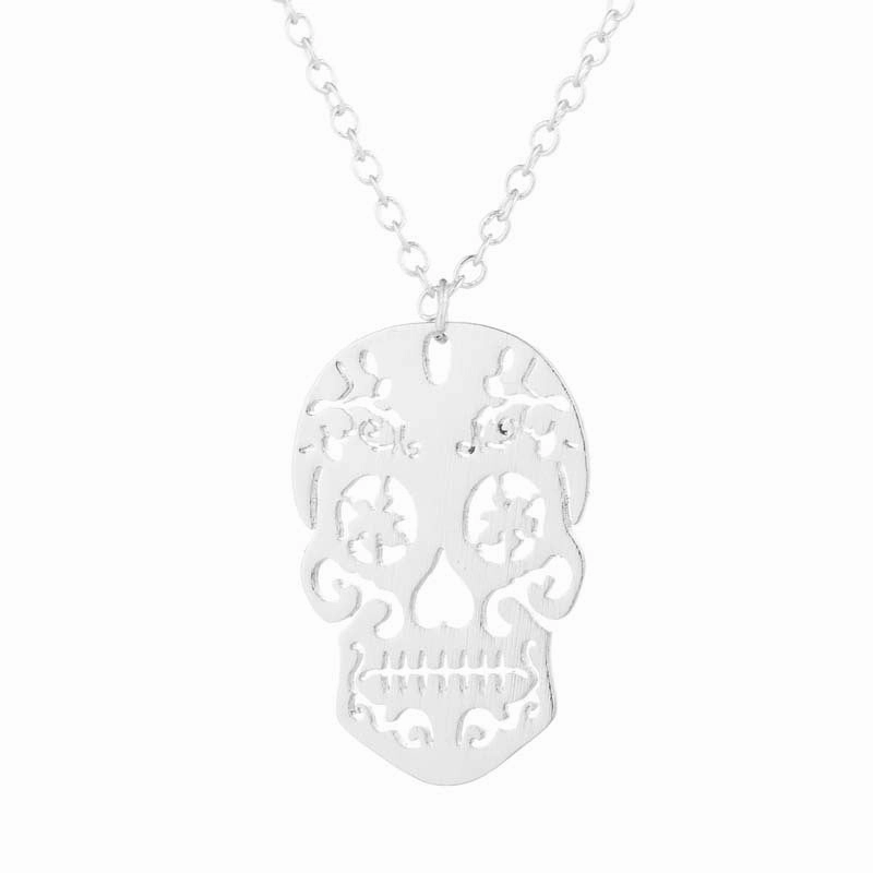 Wholesale Vintage Terror Skull Head Stainless Steel Necklace
