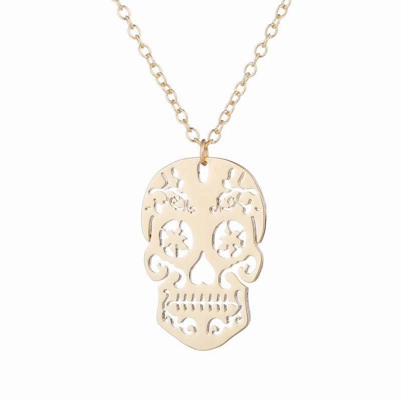 Wholesale Vintage Terror Skull Head Stainless Steel Necklace