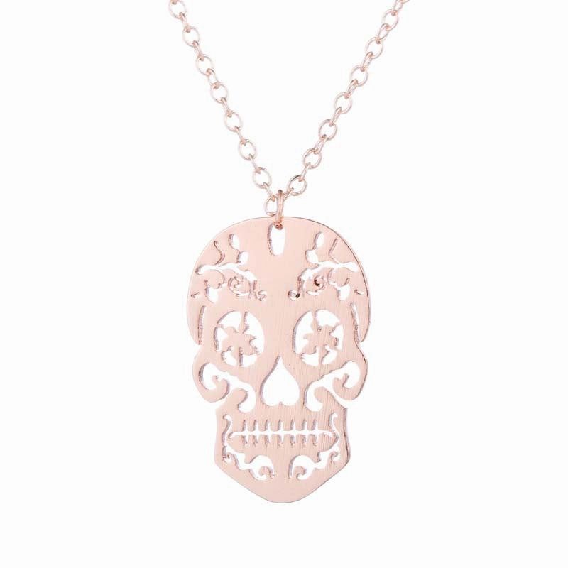 Wholesale Vintage Terror Skull Head Stainless Steel Necklace