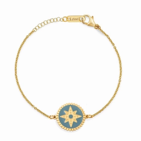 Wholesale Vintage Textured Titanium Steel Round Pendant Bracelet