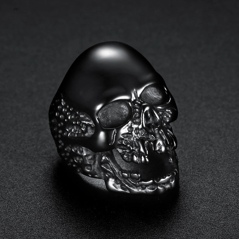 Wholesale Vintage Zombie Skull Titanium Steel Ring