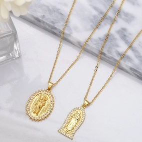 Wholesale Virgin Mary Copper Necklaces