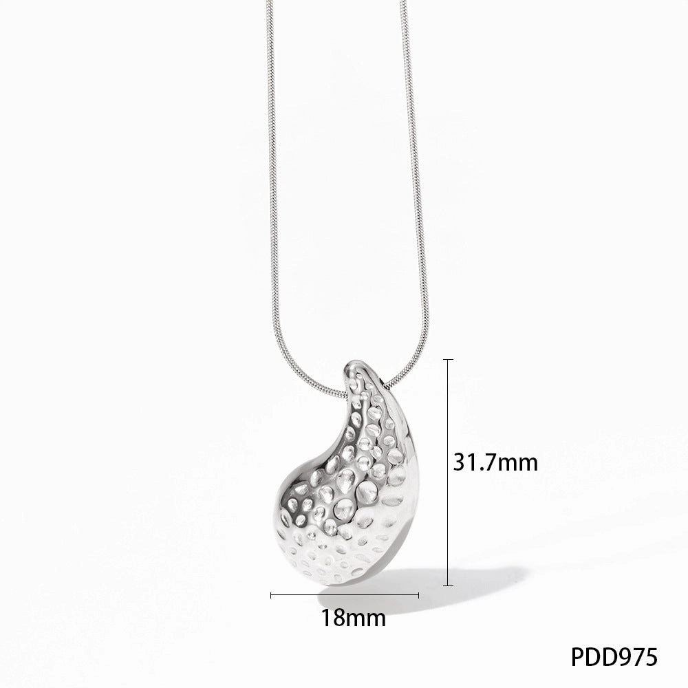 Wholesale Water Drop Titanium Steel Necklaces