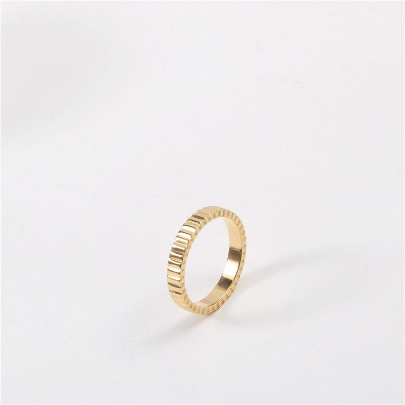 Wholesale Wave Gold Plated Titanium Rings