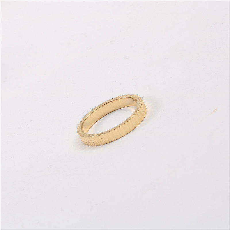 Wholesale Wave Gold Plated Titanium Rings
