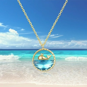 Wholesale Whale Sterling Silver Necklace Light Luxury Niche High-end Fishtail Clavicle Chain