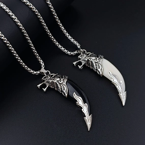 Wholesale Wolf Tooth Dog Tooth Pendant Stainless Steel Necklaces