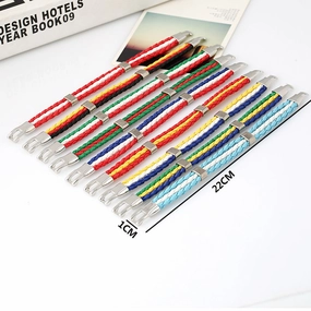 Wholesale Woven Flag Flag Colors Leather Bracelet
