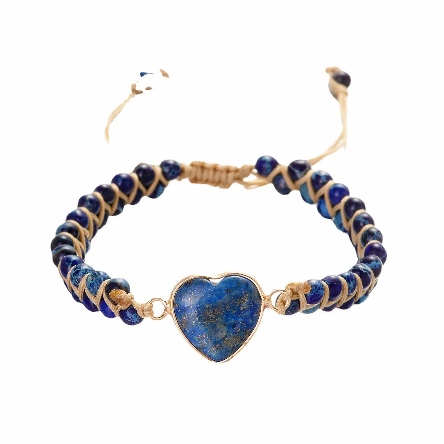 Wholesale Woven Heart Shaped Stone Bracelets