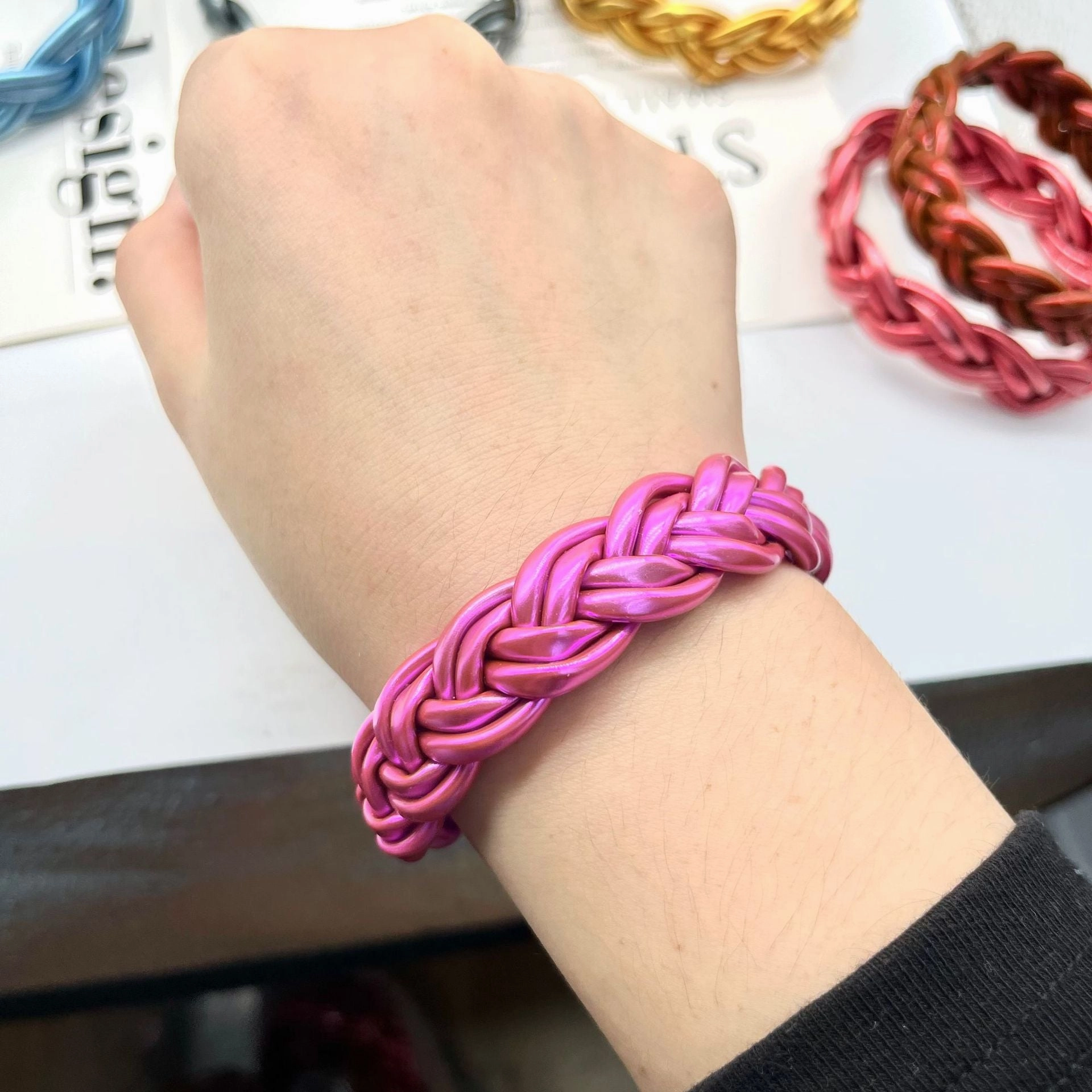 Wholesale Woven Silicone Bracelet