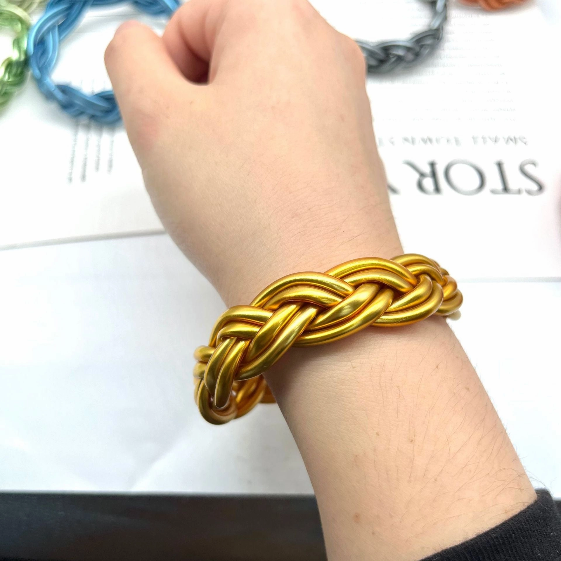 Wholesale Woven Silicone Bracelet