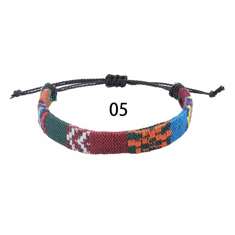 Wholesale Woven Wide Color Fabric Bracelet