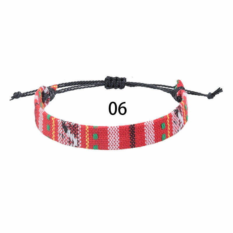 Wholesale Woven Wide Color Fabric Bracelet