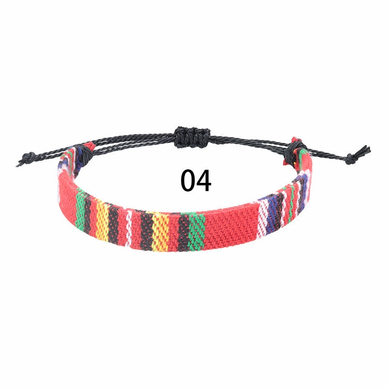 Wholesale Woven Wide Color Fabric Bracelet