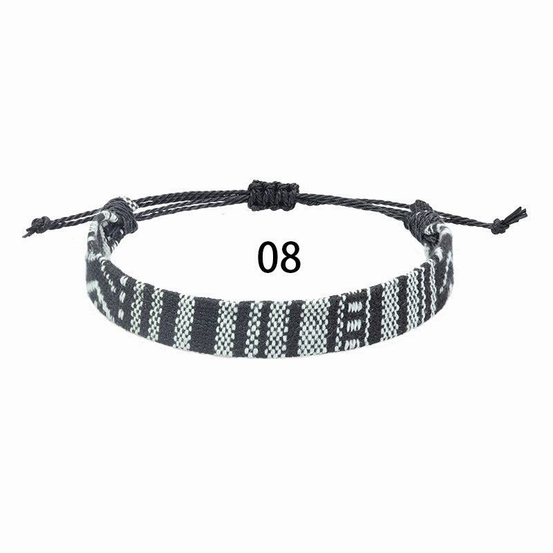 Wholesale Woven Wide Color Fabric Bracelet
