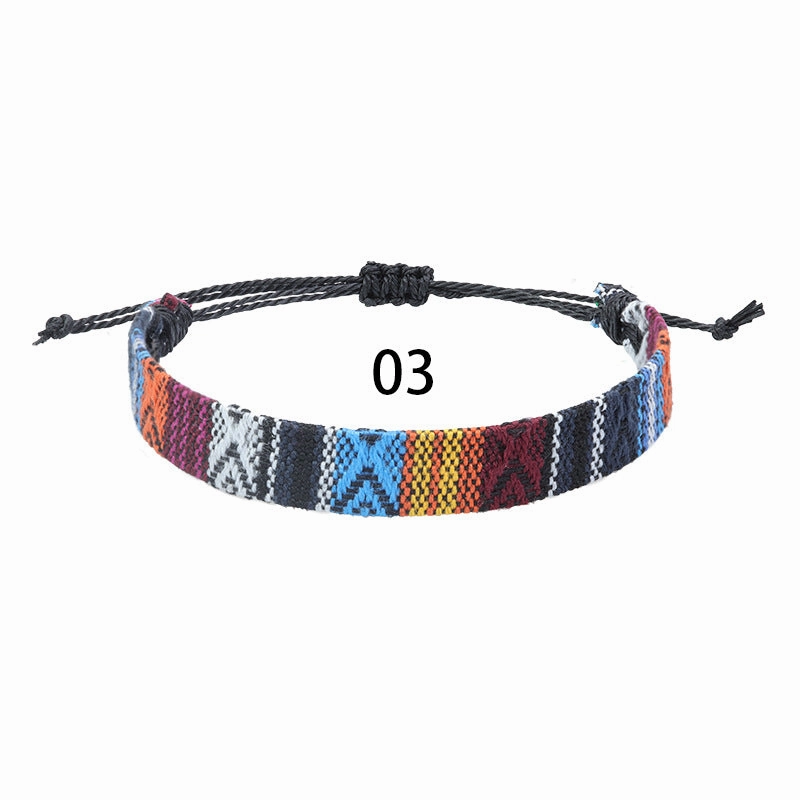Wholesale Woven Wide Color Fabric Bracelet