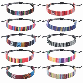 Wholesale Woven Wide Color Fabric Bracelet