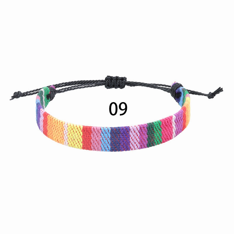 Wholesale Woven Wide Color Fabric Bracelet