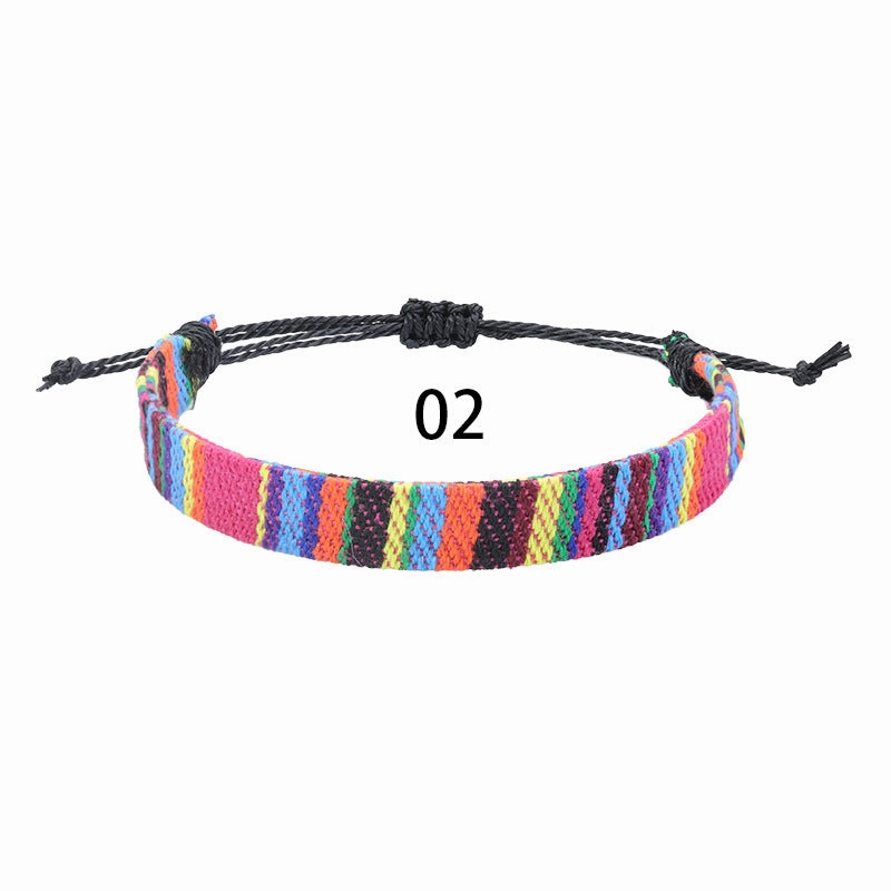 Wholesale Woven Wide Color Fabric Bracelet