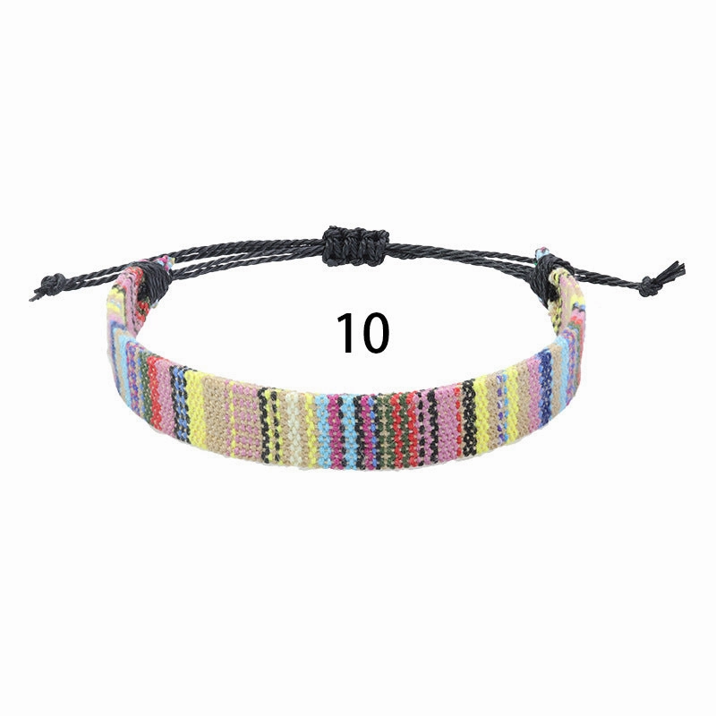 Wholesale Woven Wide Color Fabric Bracelet