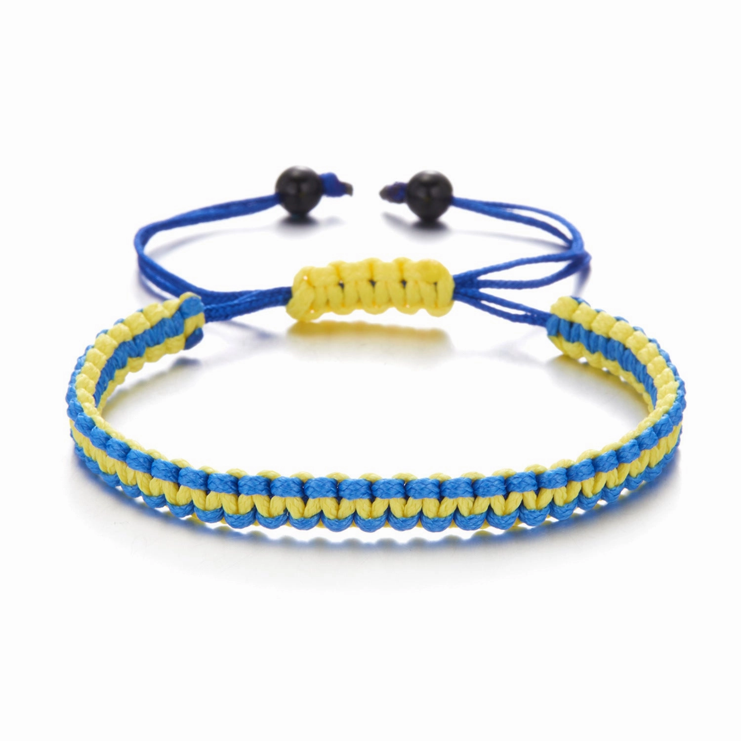 Wholesale Yellow Blue Braided Adjustable Bracelet